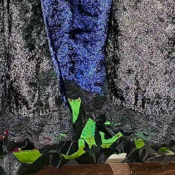 90s RARE The Dark Angel Brand Gothic Velvet Gown - Picture 2 of 5